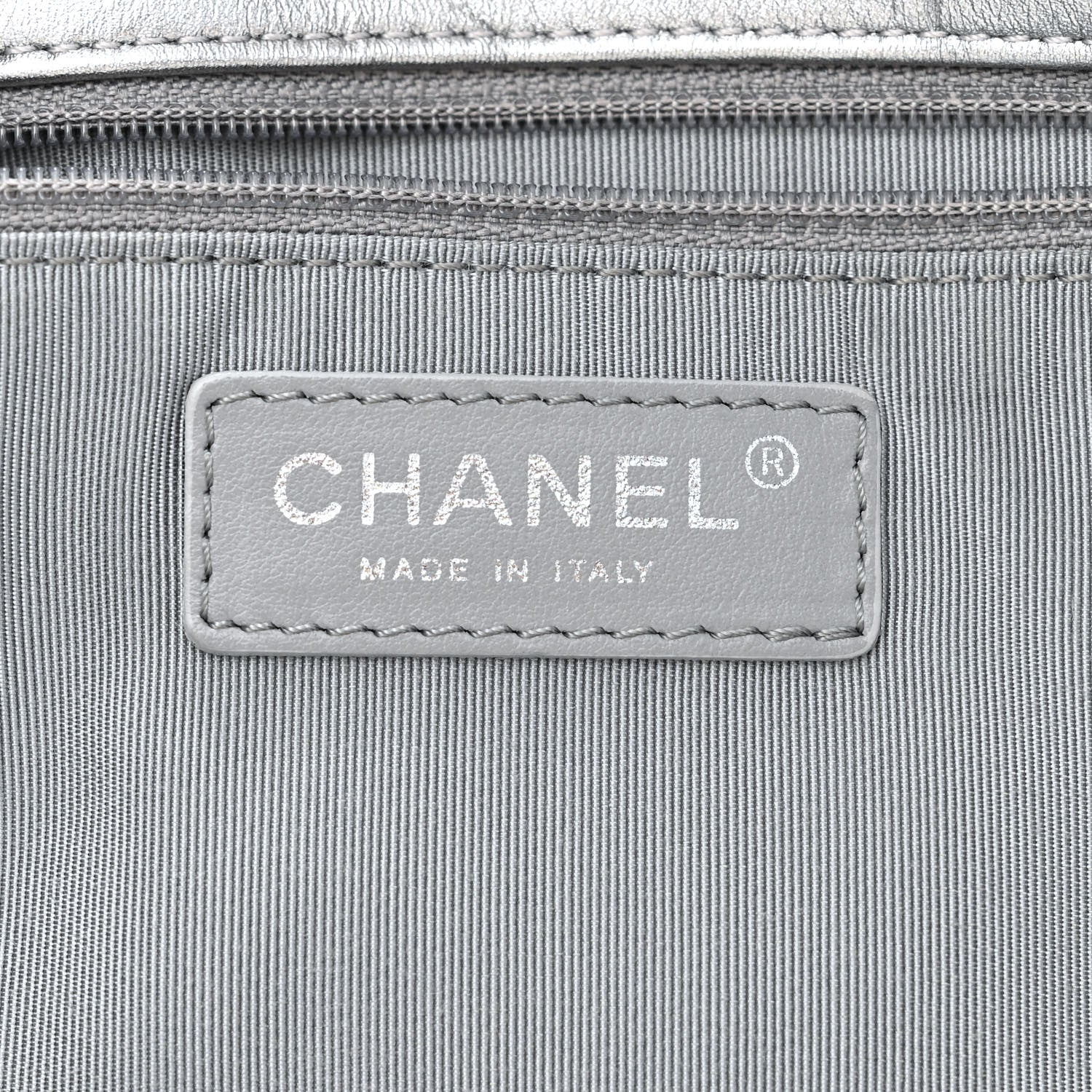 Chanel Metallic Crackled Calfskin Quilted Large Big Bang Hobo Silver 6 of 10