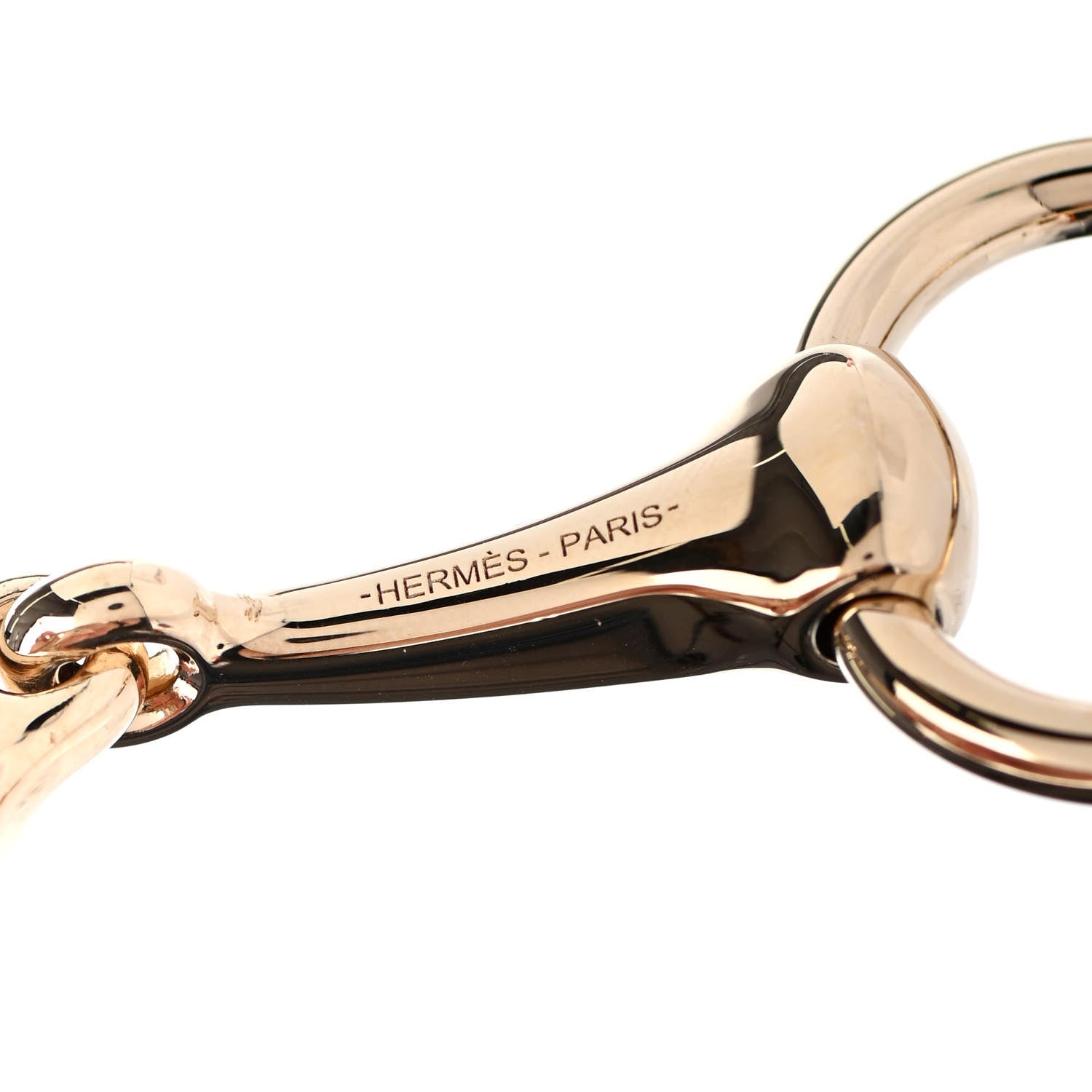 Hermes Permabrass Mors Scarf Ring Gold 3 of 4