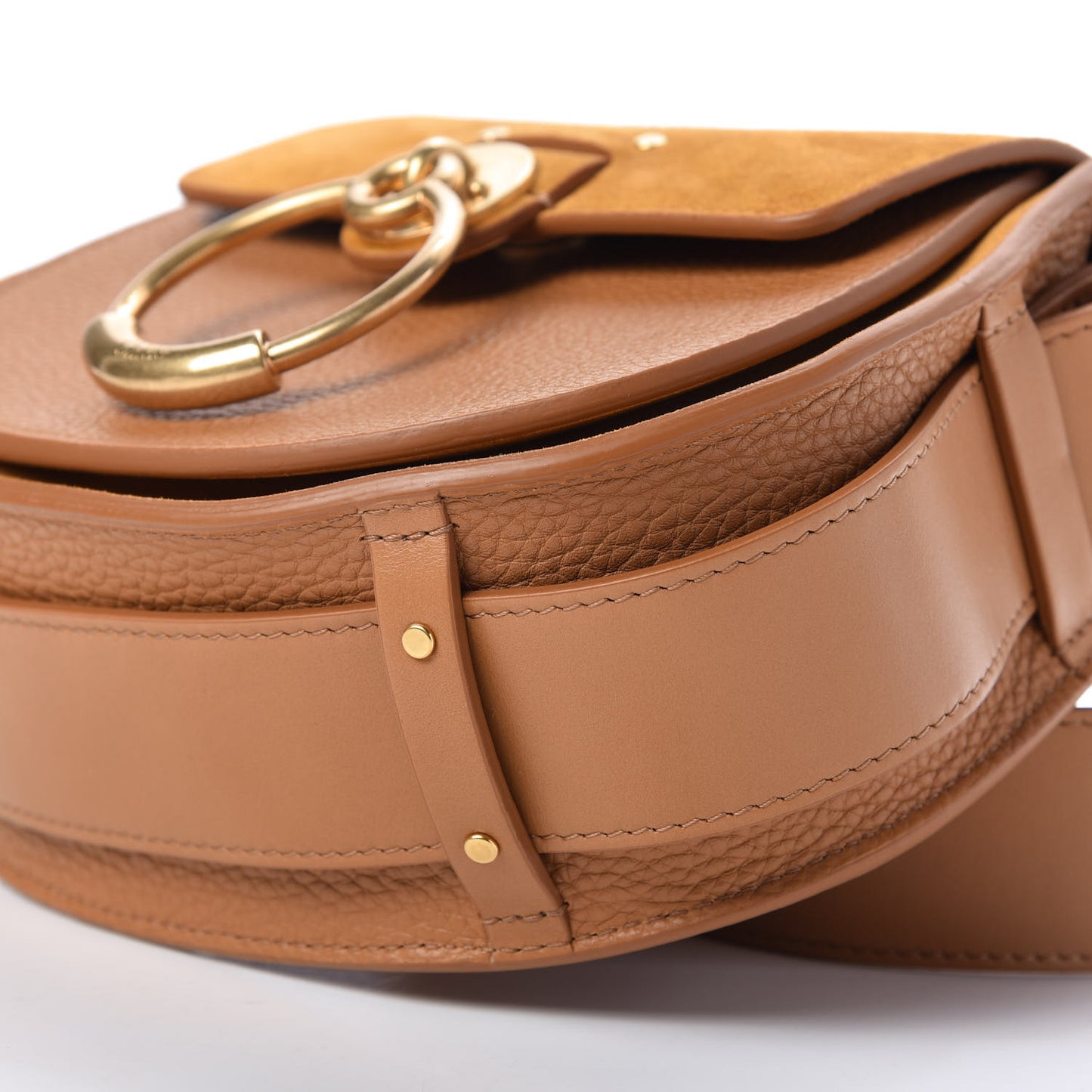 Calfskin Suede Small Braided Tess Bag Autumnal Brown