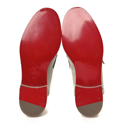 Christian Louboutin Veau Velours Mens No Penny Flat Loafers 42.5 Natural 6 of 8