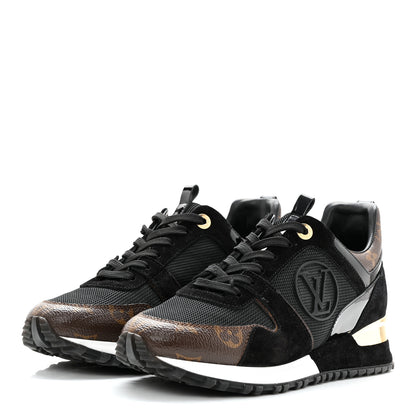 Louis Vuitton Suede Monogram Run Away Sneakers 37.5 Black 3 of 14