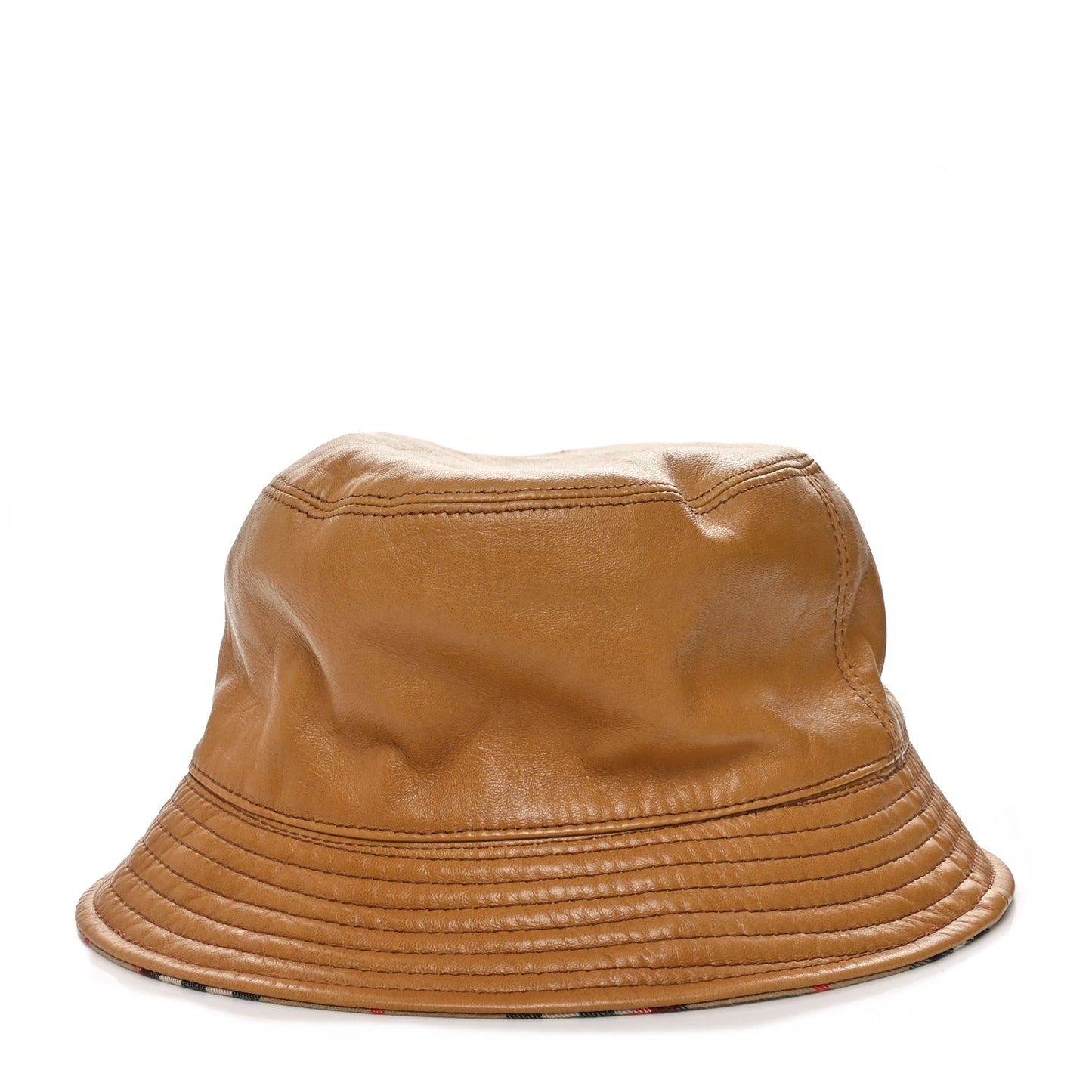 Calfskin Technical Cotton Vintage Check Bucket Hat Archive Beige