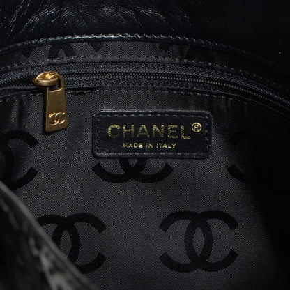Chanel Patent Perforated Camellia Tote Black 4 of 7