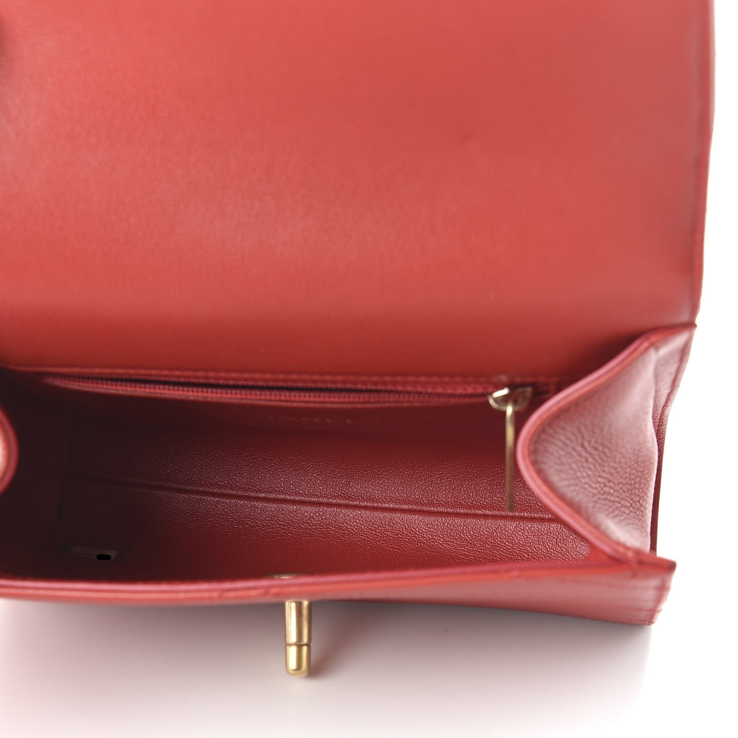 Calfskin Chevron Stitched Waist Belt Bag Dark Red