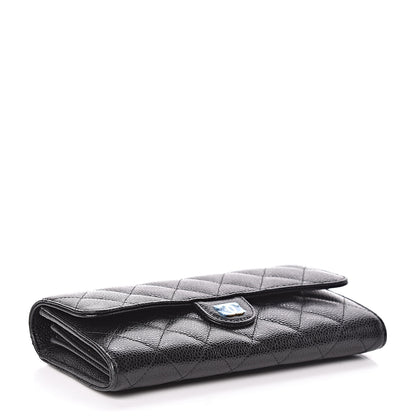 Chanel Caviar Quilted Large Gusset Flap Wallet Black 5 of 10