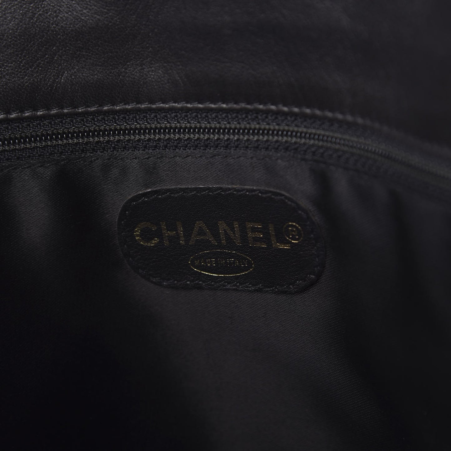 Lambskin Quilted CC Shoulder Bag Black