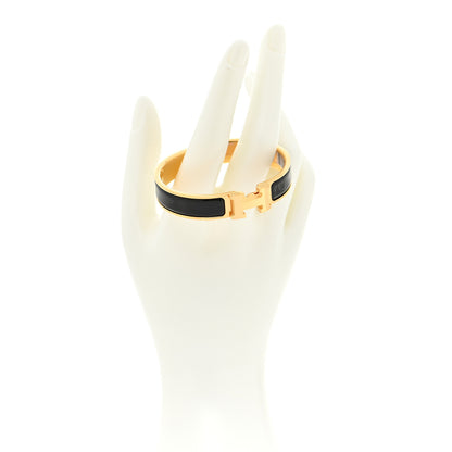 Hermes Enamel Narrow Clic Clac H Bracelet PM Black 2 of 6