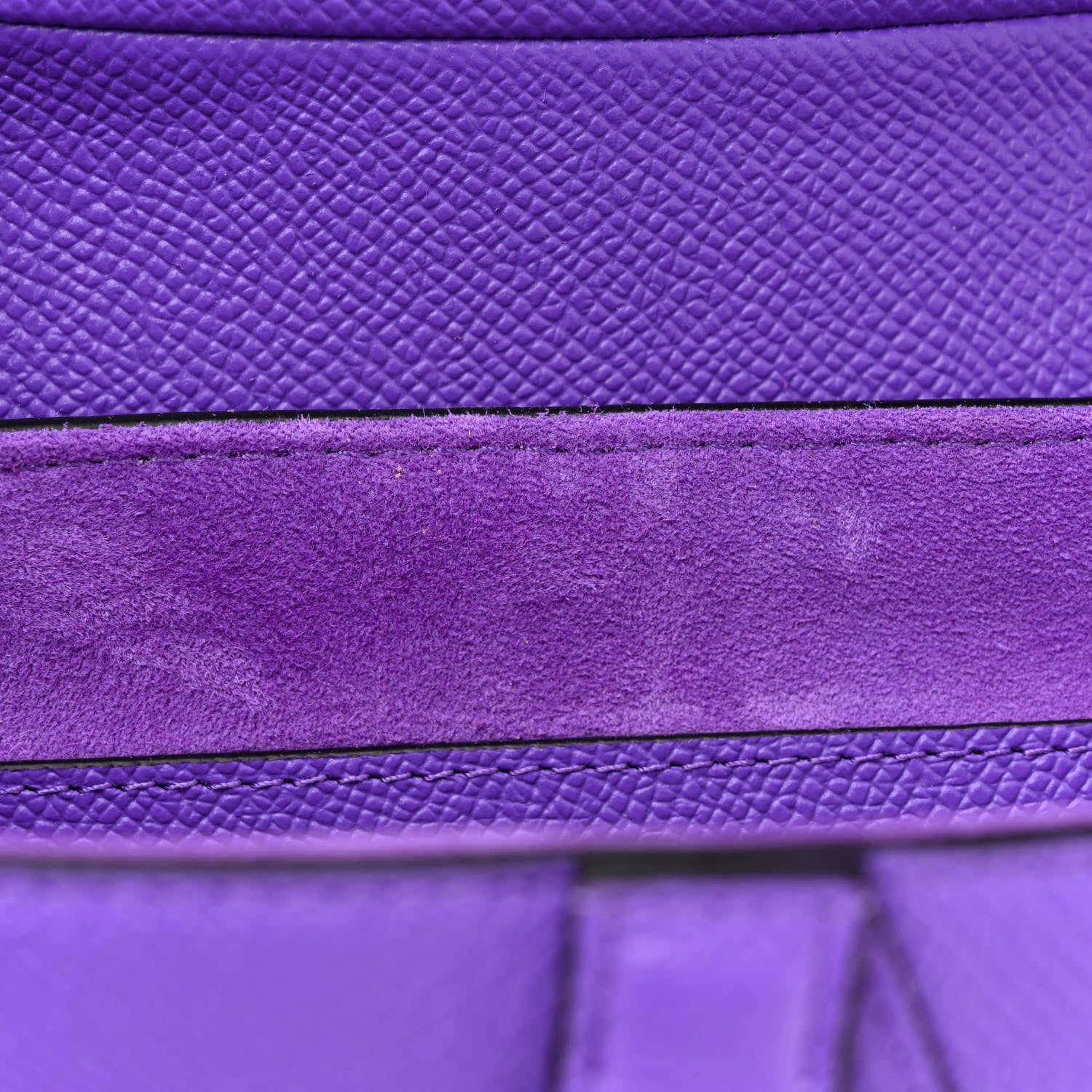 Christian Dior Grained Calfskin Saddle Bag Purple 1507415
