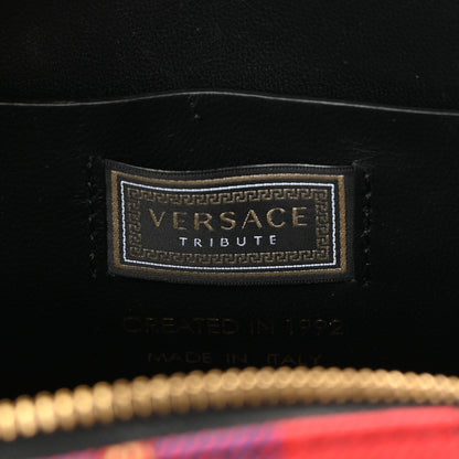 Versace Tartan Small Medallion Tribute Bowling Bag Red 6 of 14