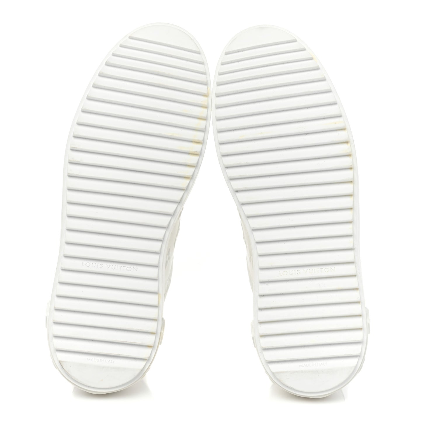 Lambskin Embossed Monogram Time Out Sneakers 38 White