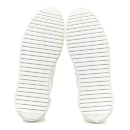 Louis Vuitton Lambskin Embossed Monogram Time Out Sneakers 38 White 6 of 11