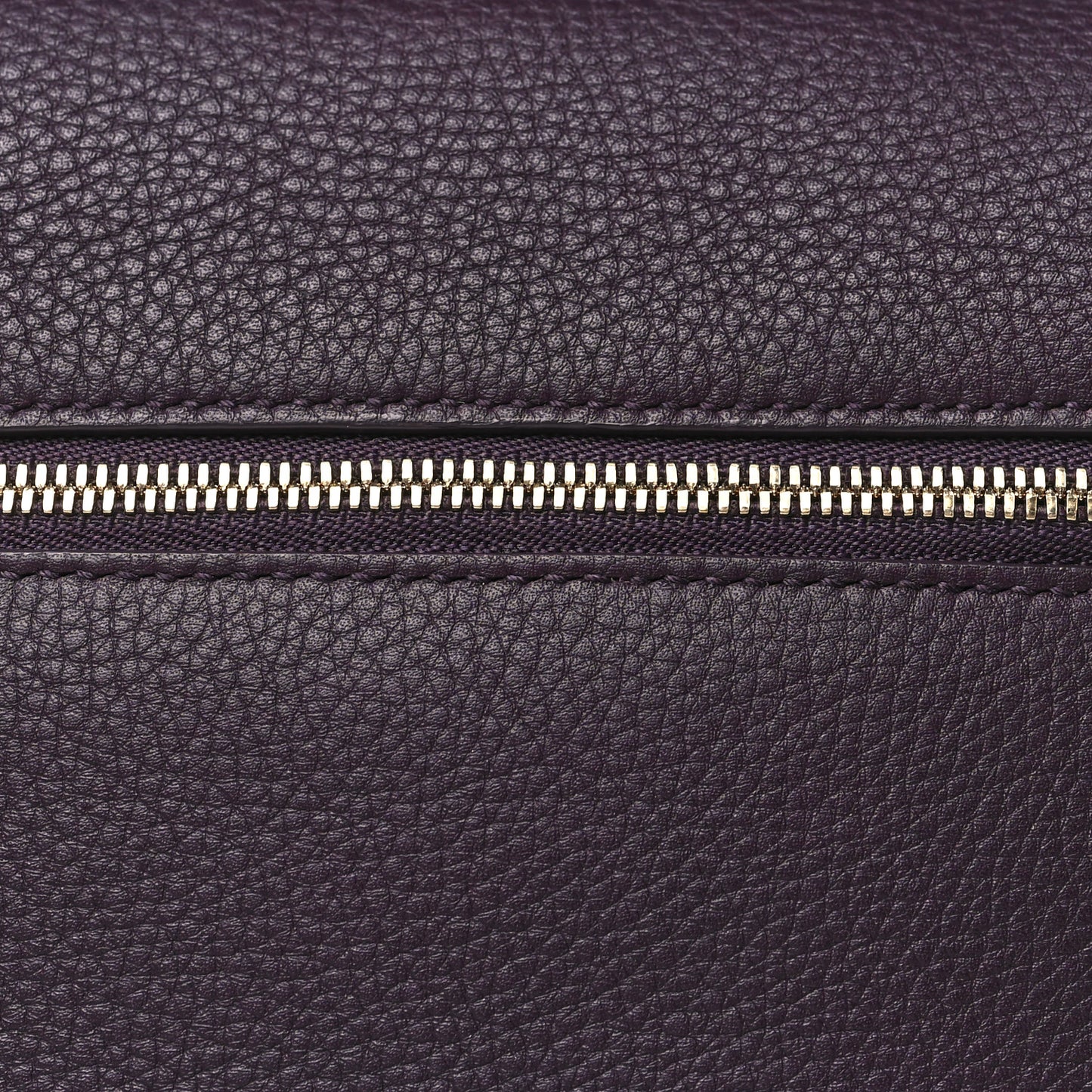 Grained Calfskin L19 Extra Pocket Pouch Plum