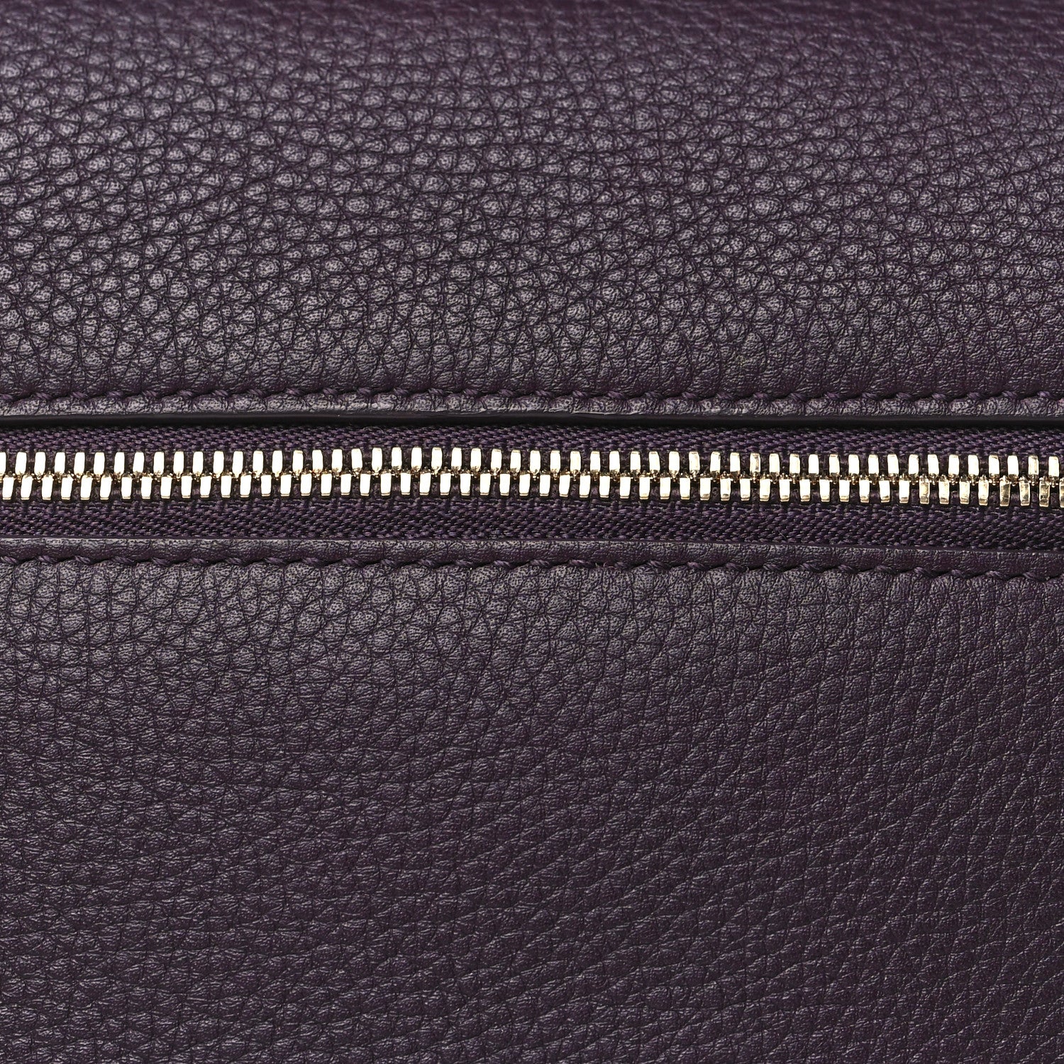 Loro Piana Grained Calfskin L19 Extra Pocket Pouch Plum 8 of 11