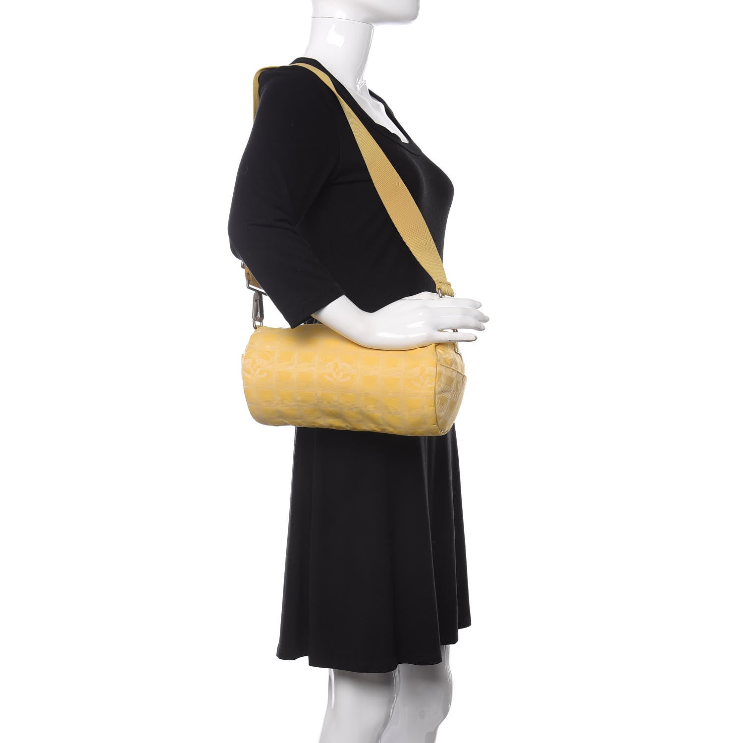 Chanel Nylon Travel Duffle Yellow 2 of 10