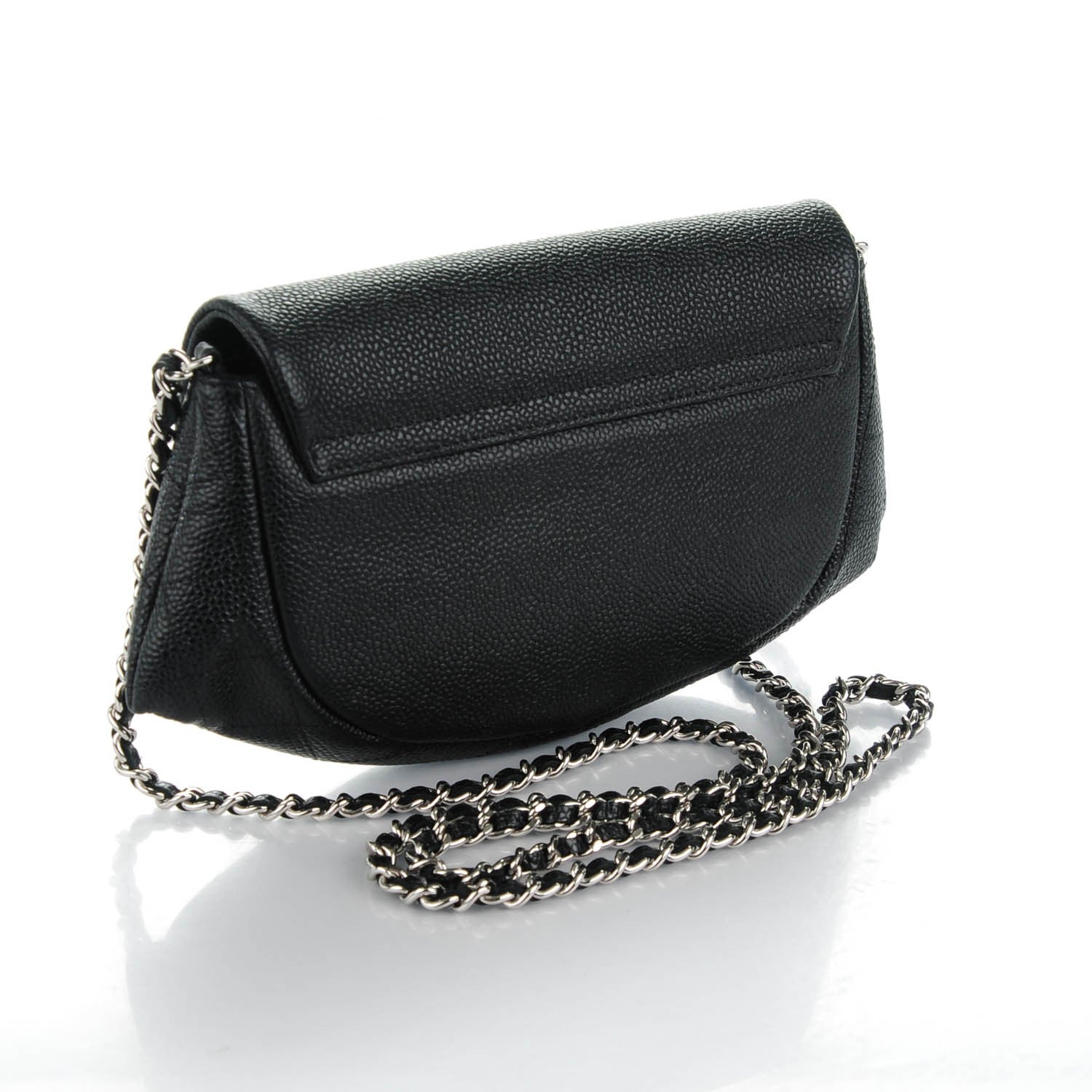 Chanel Caviar Half Moon Wallet On Chain WOC Black 3 of 8