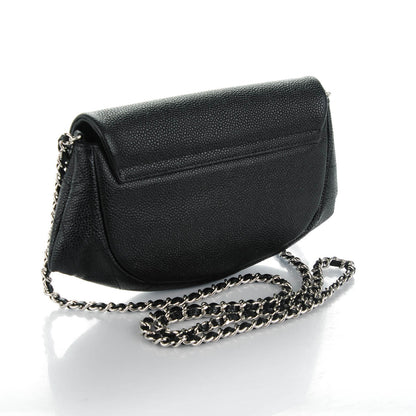 Chanel Caviar Half Moon Wallet On Chain WOC Black 3 of 8