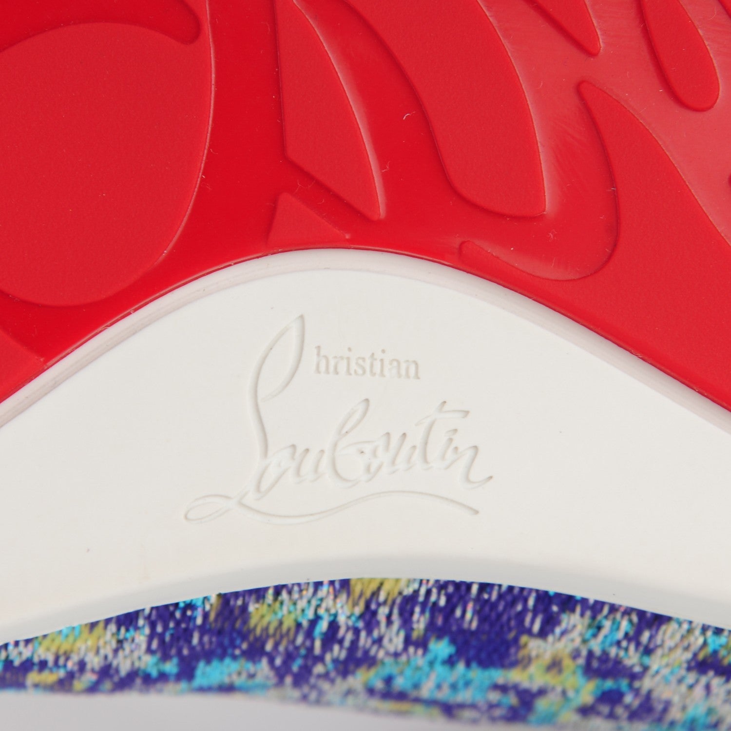 Christian Louboutin Crystal Metallic Suede Peacock Woven Lurex Gondolastrass Sneakers 40.5 Version Digitale 8 of 10