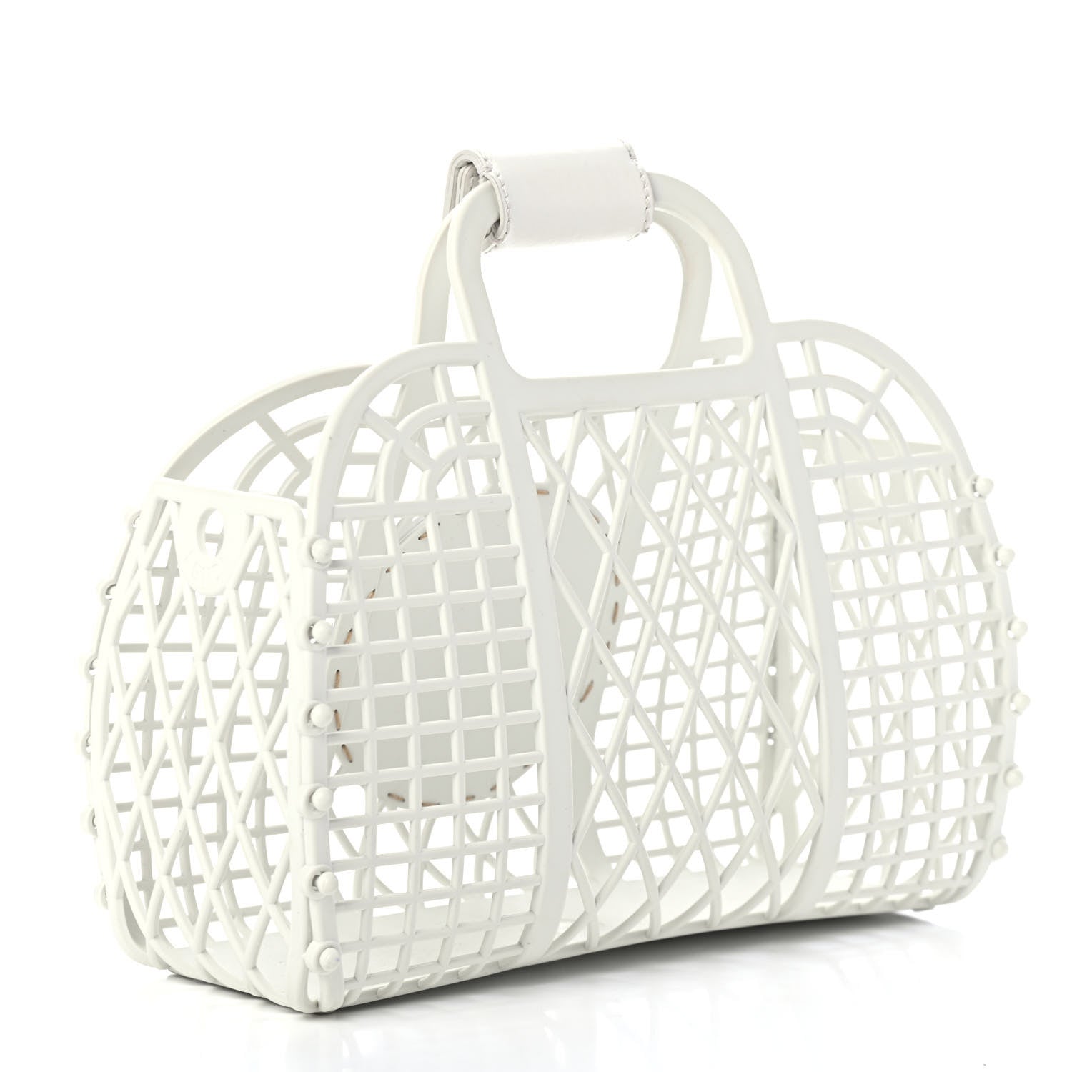 Fendi Recycled Plastic Vitello Liberty Matte Small Fendi Basket White Ice 2 of 4