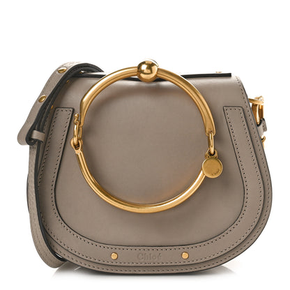 Chloe Calfskin Suede Small Nile Bracelet Bag Motty Grey 1 of 10
