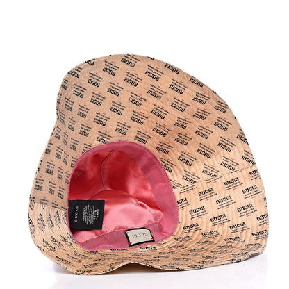 Gucci Silk Satin Stamp Print Hat S 4 of 10