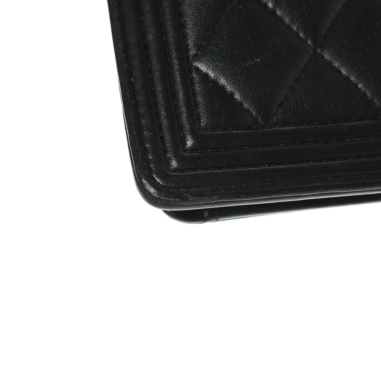 Chanel Lambskin Quilted Boy Yen Wallet Black 13 of 14