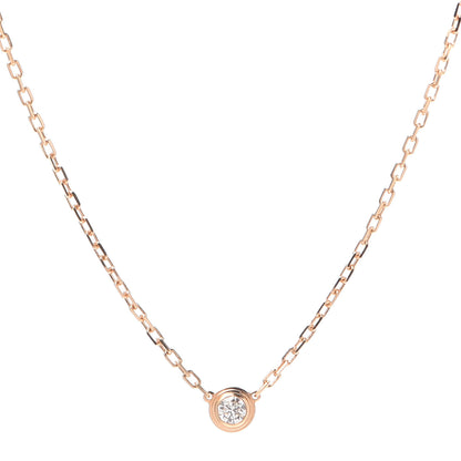 Cartier 18K Pink Gold Diamond SM D'Amour Pendant Necklace 1 of 7