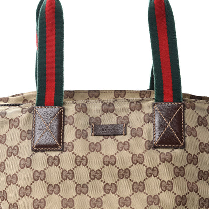Gucci GG Monogram Small Web Handle Bucket Tote Dark Brown 10 of 10