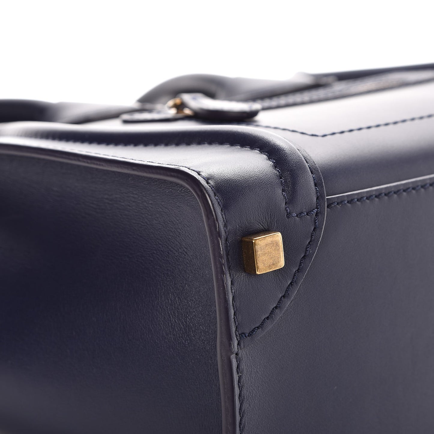 Smooth Calfskin Micro Luggage Navy Blue