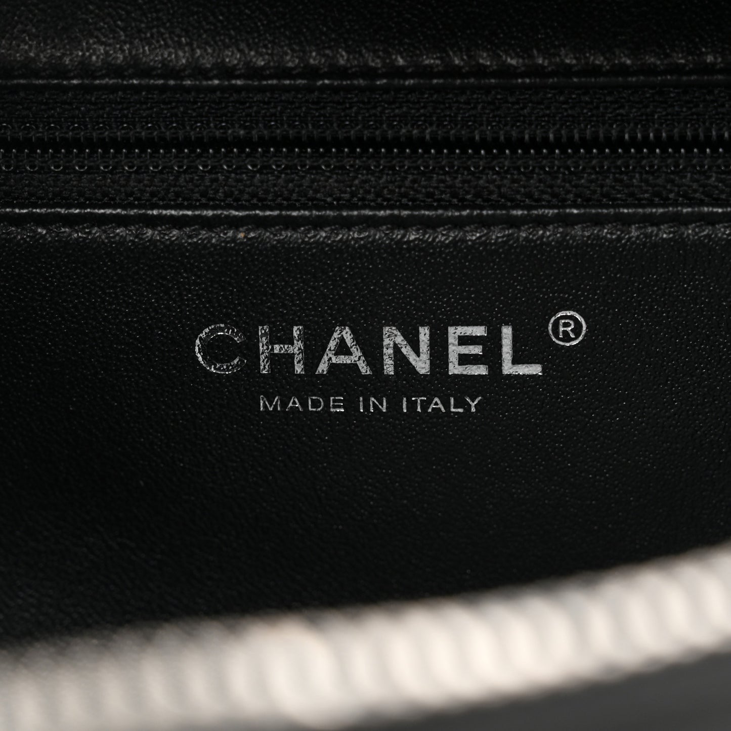 Lambskin Quilted Medium Trendy CC Bowling Bag Black