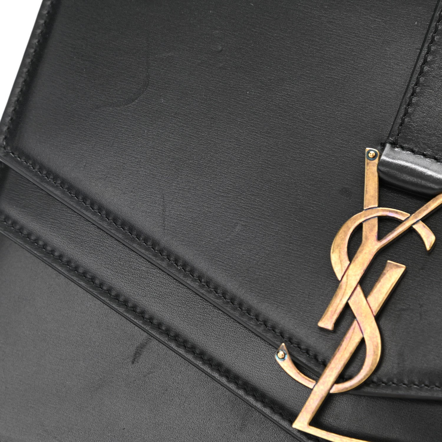Saint Laurent Smooth Calfskin Monogram Medium Sulpice Shoulder Bag Black 10 of 13
