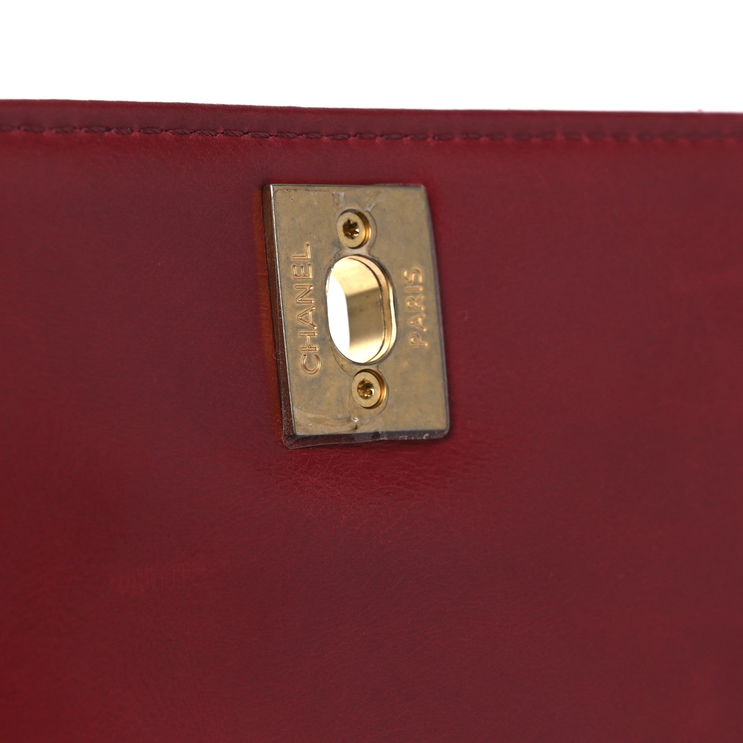 Chanel Aged Calfskin Chevron Quilted Mini Coco Handle Flap Red 11 of 11