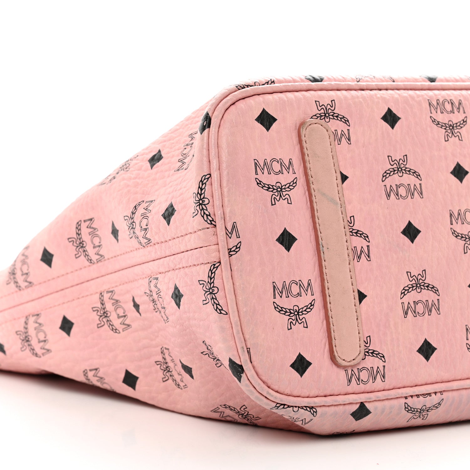 MCM Visetos Medium Anya Shopper Tote Light Pink 9 of 13