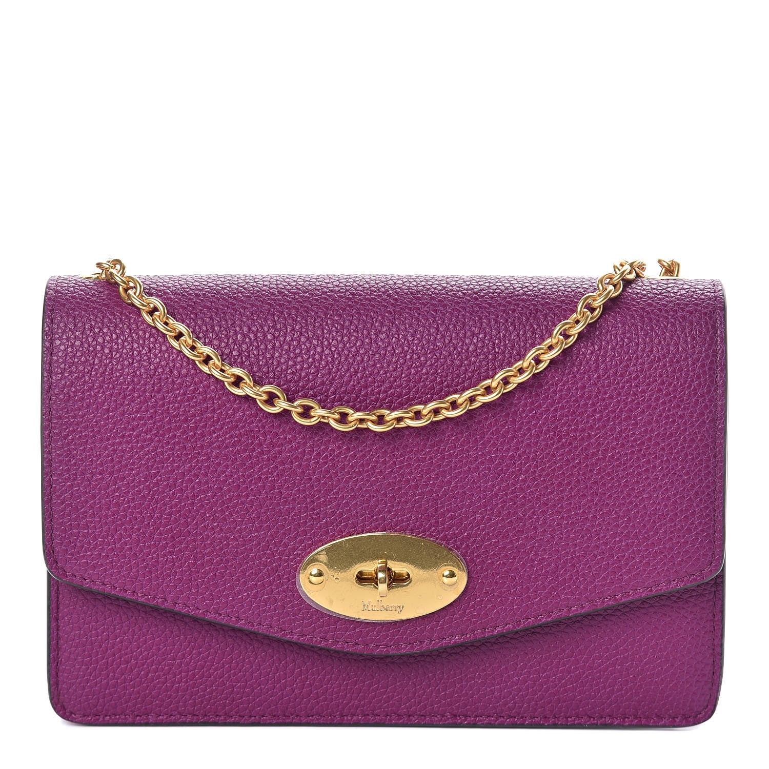 Mulberry Small Classic Grain Calfskin Small Darley Violet 1 of 9