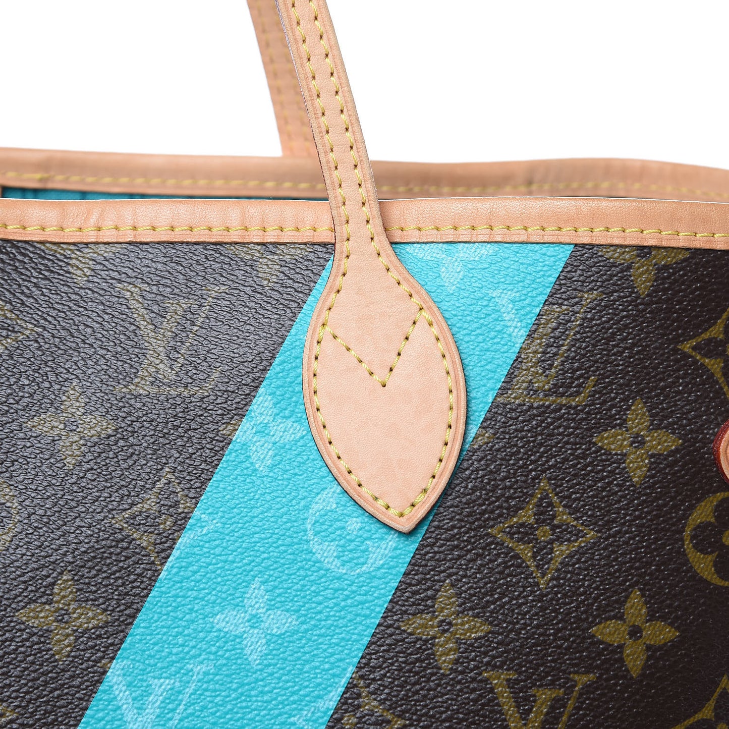 Monogram V Neverfull MM Turquoise