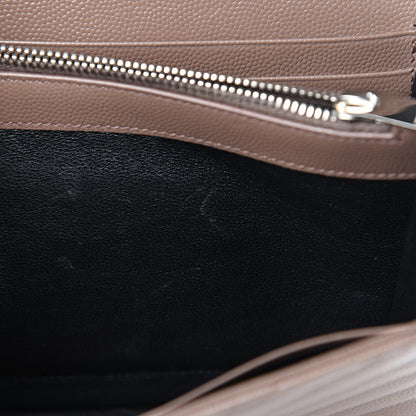 Saint Laurent Grain De Poudre Matelasse Chevron Monogram Chain Wallet Fard 8 of 16