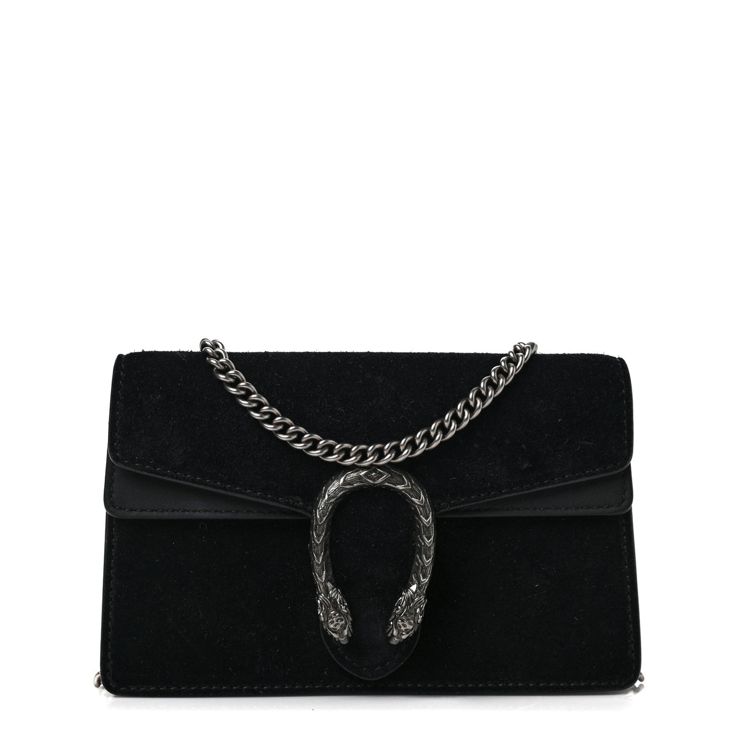 Suede Super Mini Dionysus Shoulder Bag Black