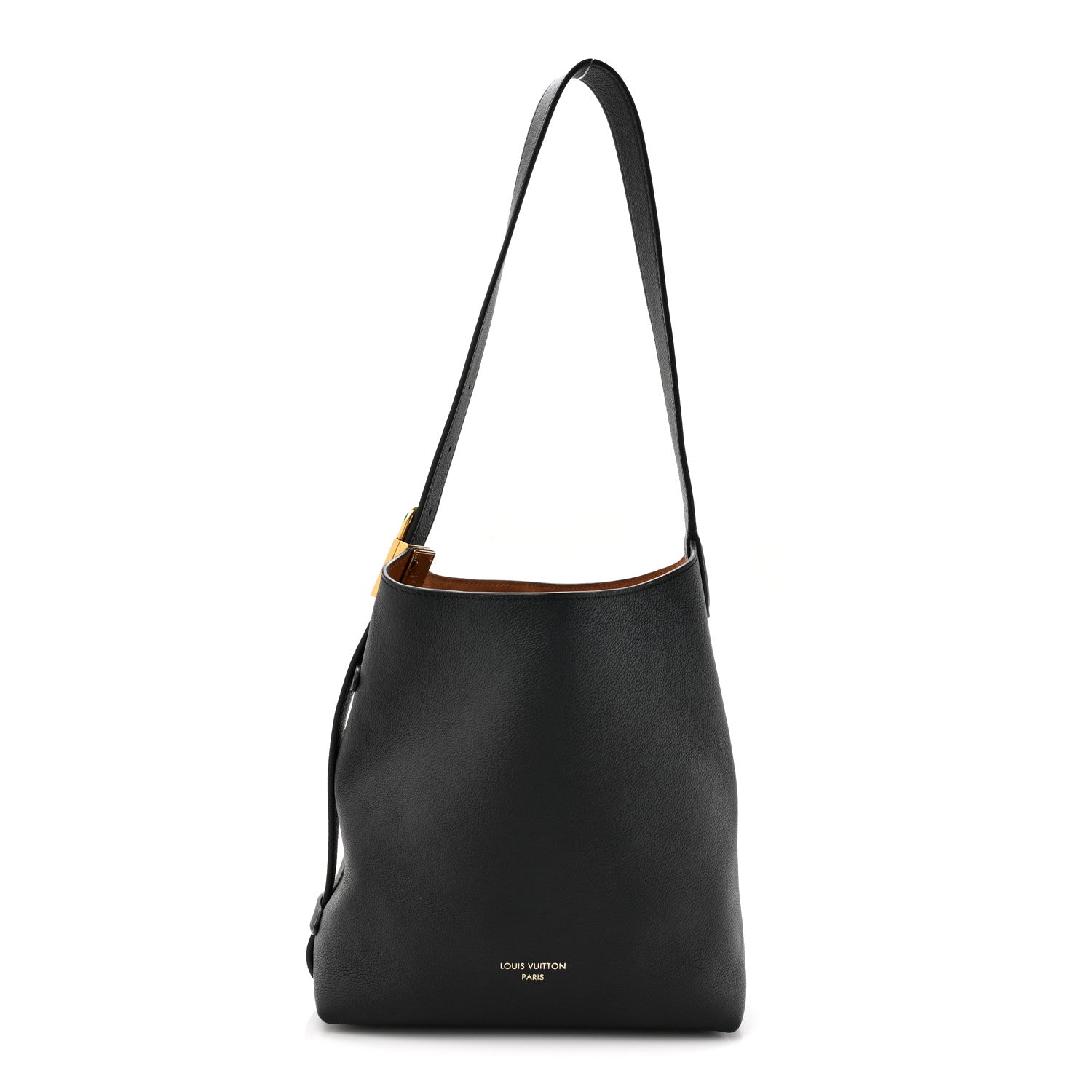 Louis Vuitton Grained Calfskin Low Key Hobo PM Black 1 of 15