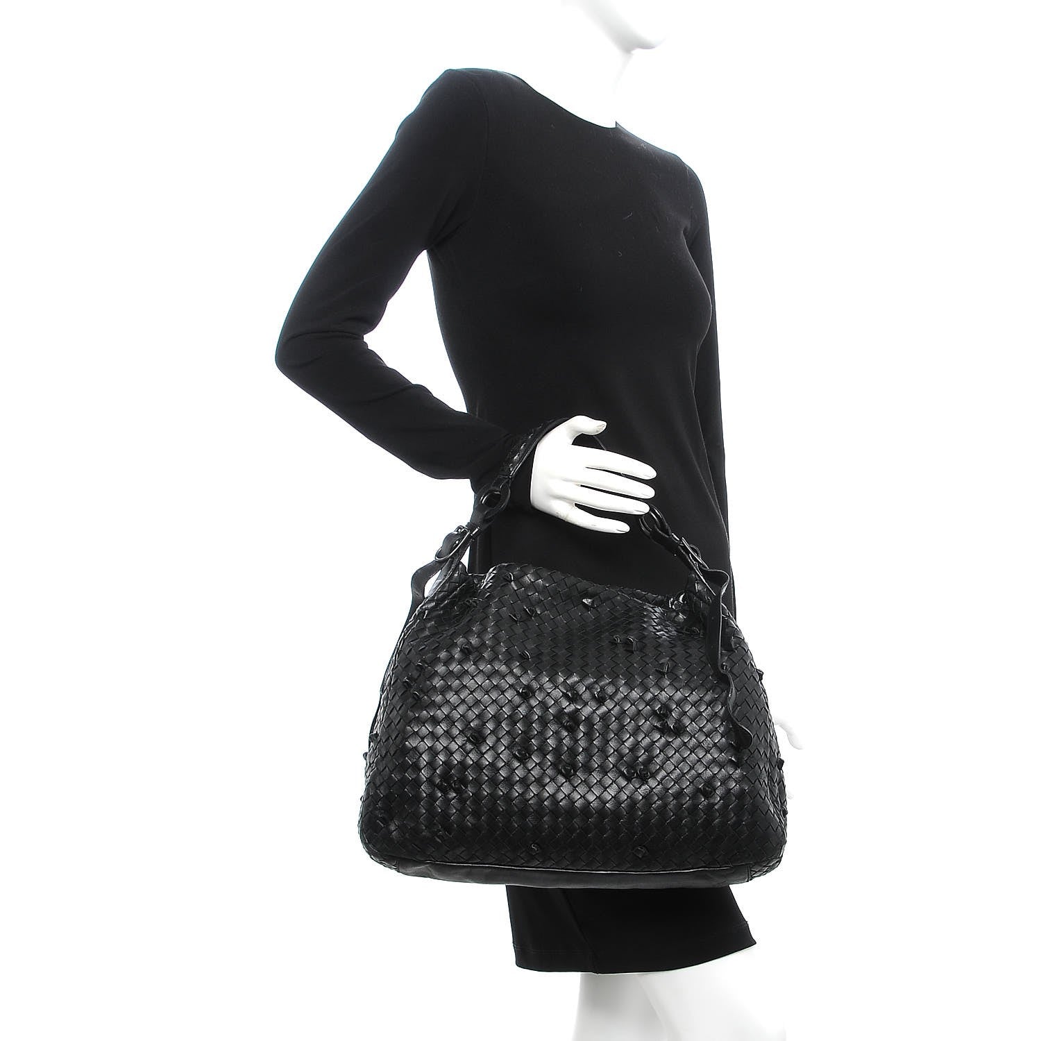 Bottega Veneta Nappa Intrecciato Naruto Knot Hobo Nero Black 2 of 8