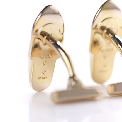 Louis Vuitton Sterling Silver Trunk Latch Cufflinks Gold 5 of 5