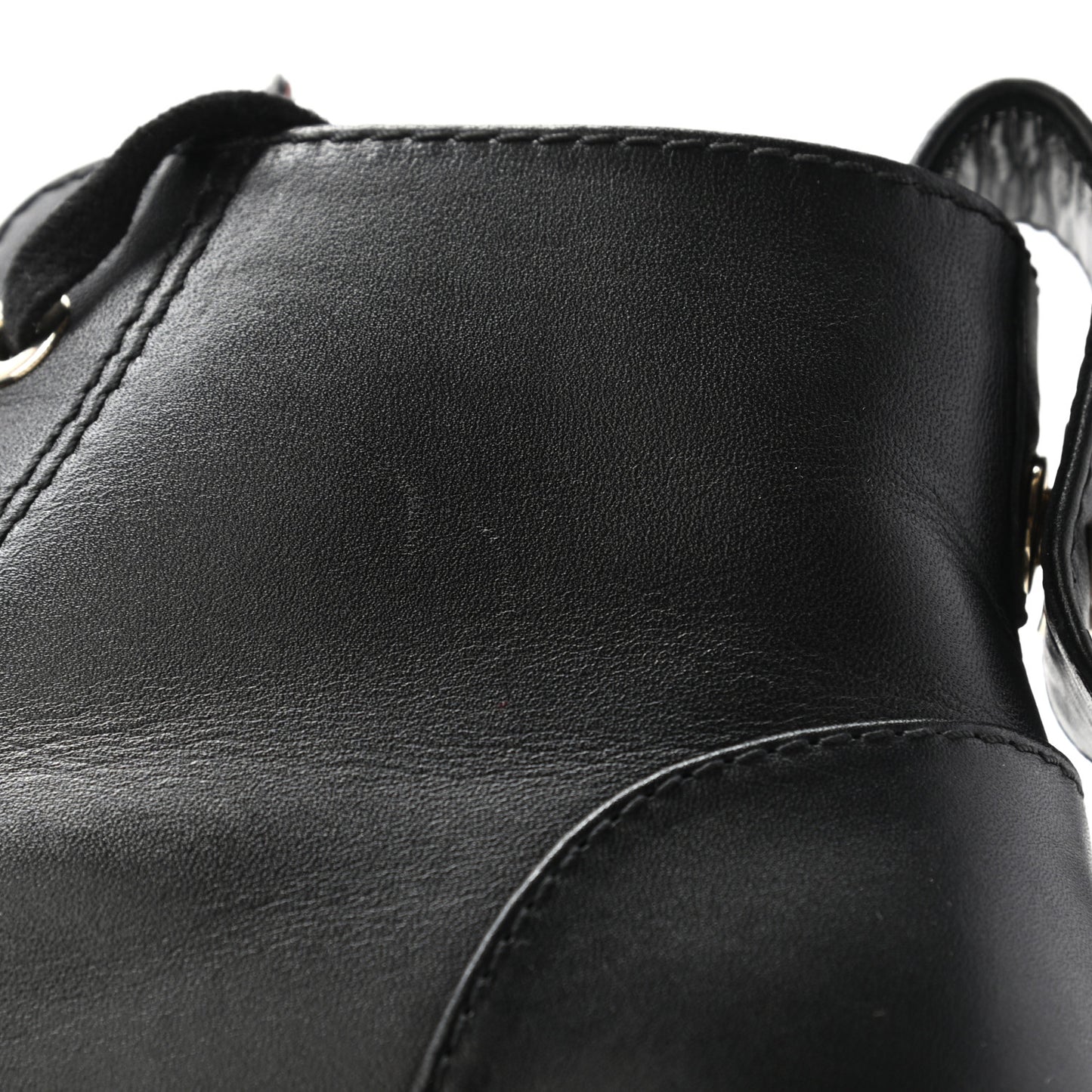 Calfskin CC Turnlock Lace Up Boots 35.5 Black
