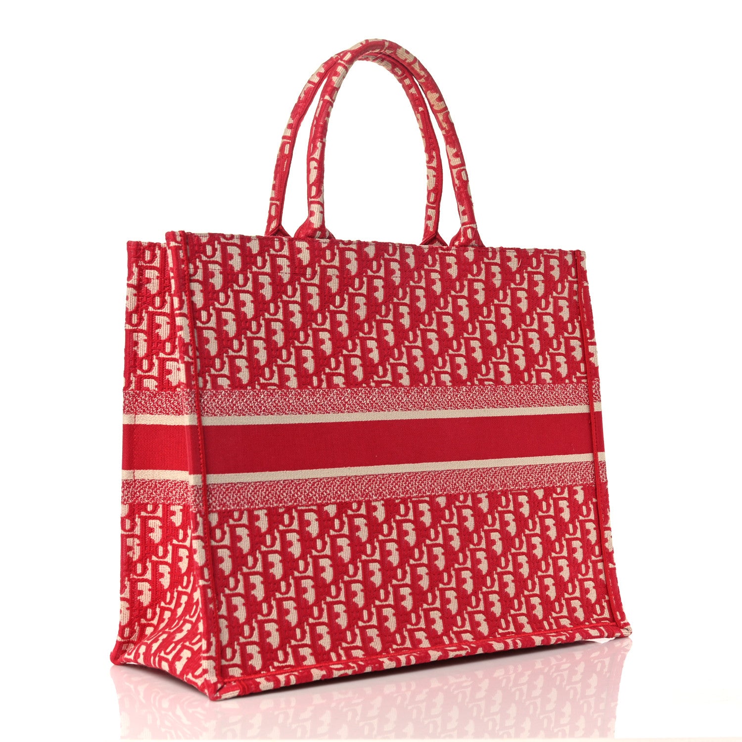 Christian Dior Oblique Book Tote Raspberry 3 of 10