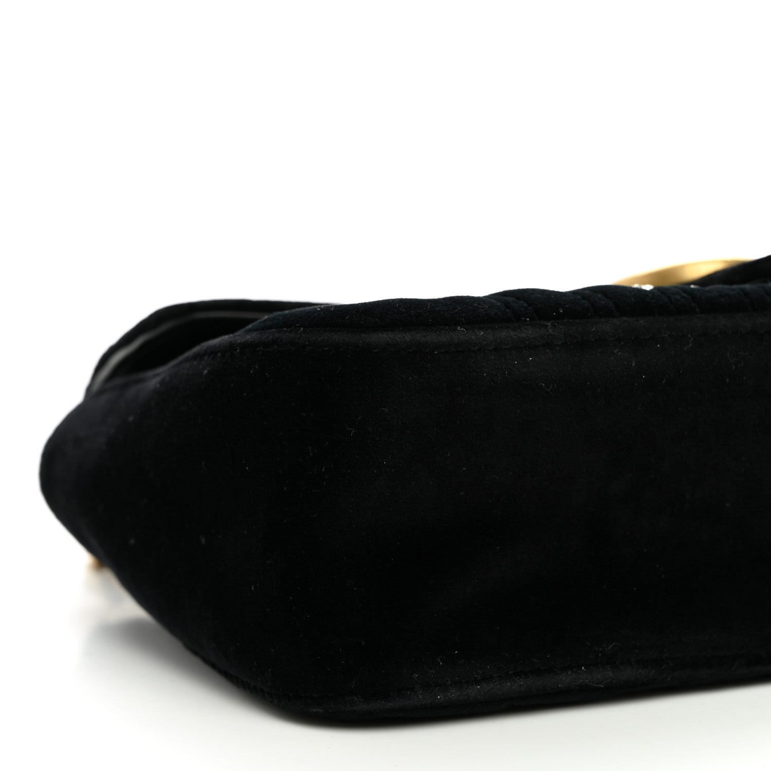 Gucci Velvet Matelasse Marquise Crystals Embroidered Small GG Marmont Shoulder Bag Black 8 of 9