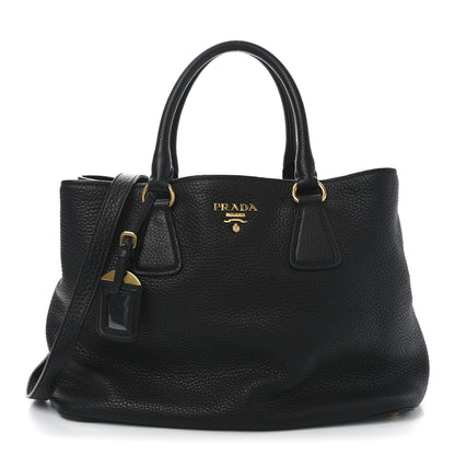 Prada Vitello Daino Shopping Tote Black 1 of 9