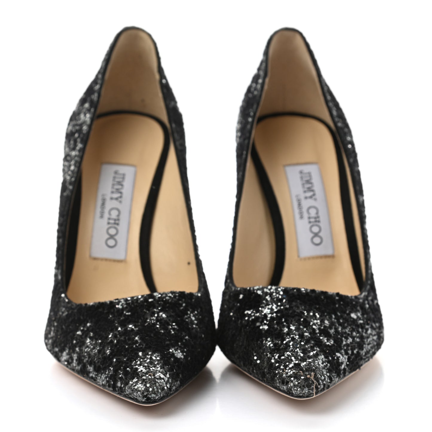 Coarse Glitter Pointy Toe Romy 85 Pumps 36 Black