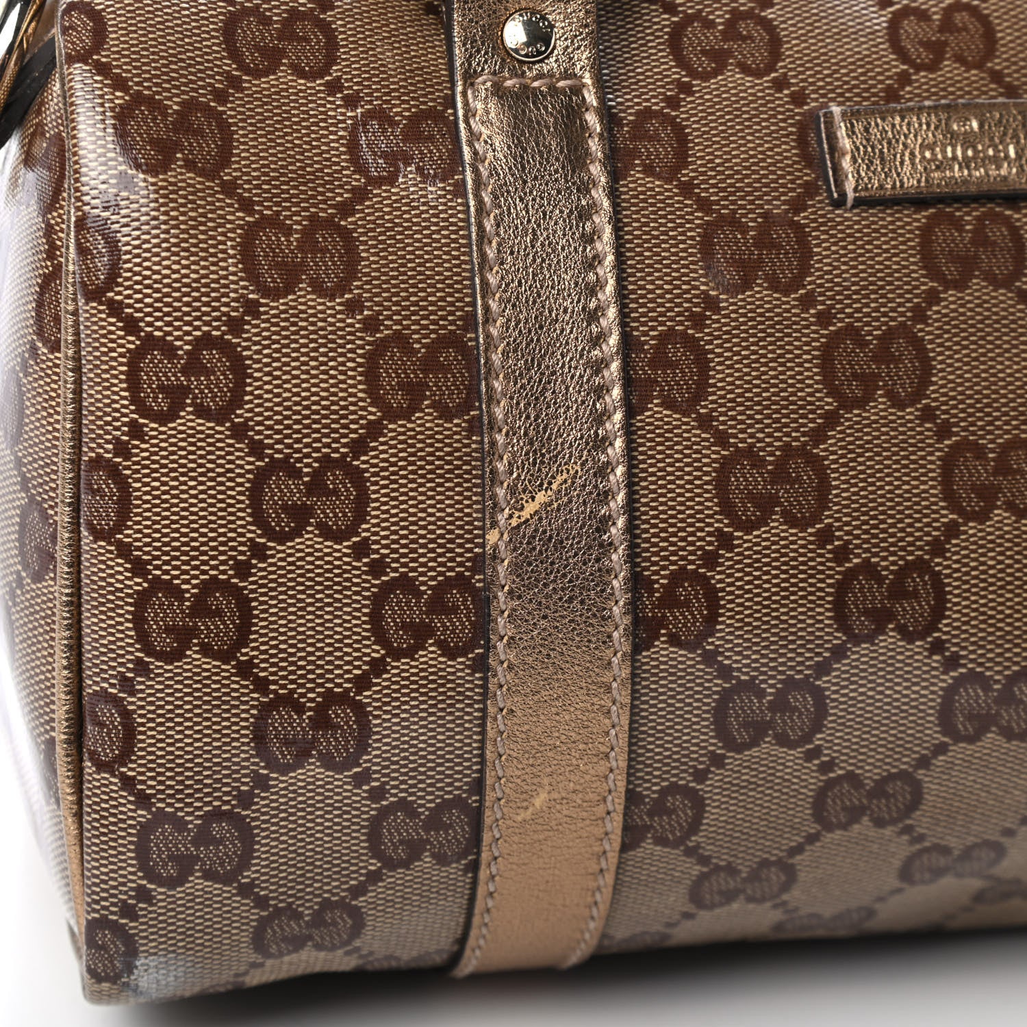 Gucci Crystal Monogram Small Joy Boston Gold 6 of 6