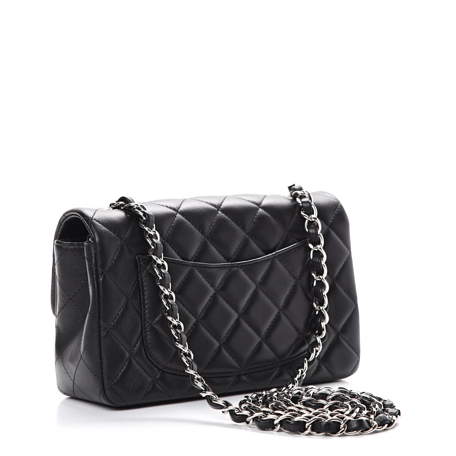 Chanel Lambskin Quilted Mini Rectangular Flap Black 2 of 12