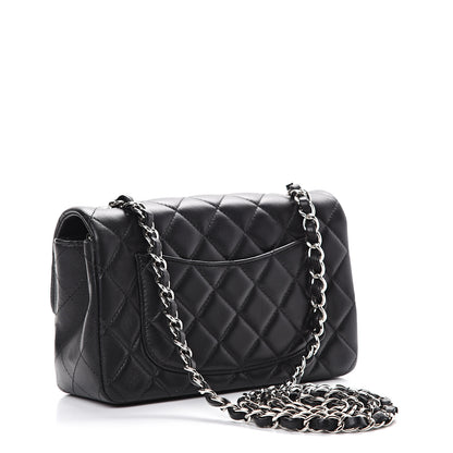 Chanel Lambskin Quilted Mini Rectangular Flap Black 2 of 12