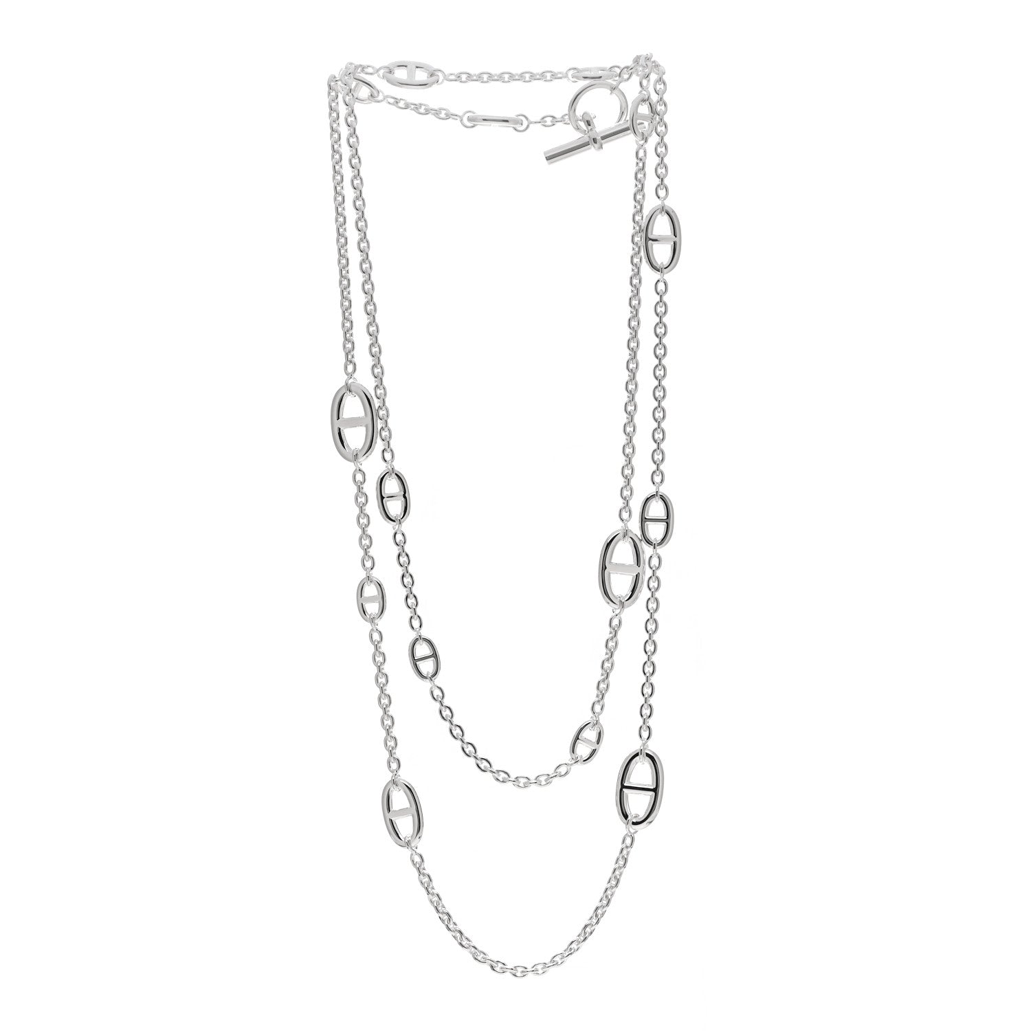 Hermes Sterling Silver Farandole Necklace 120 3 of 5