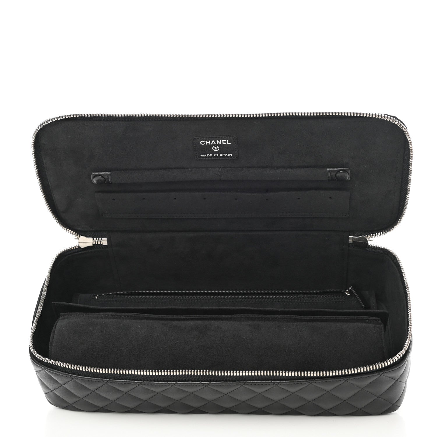 Chanel Lambskin Quilted Large Jewelry Case Black 6 of 8