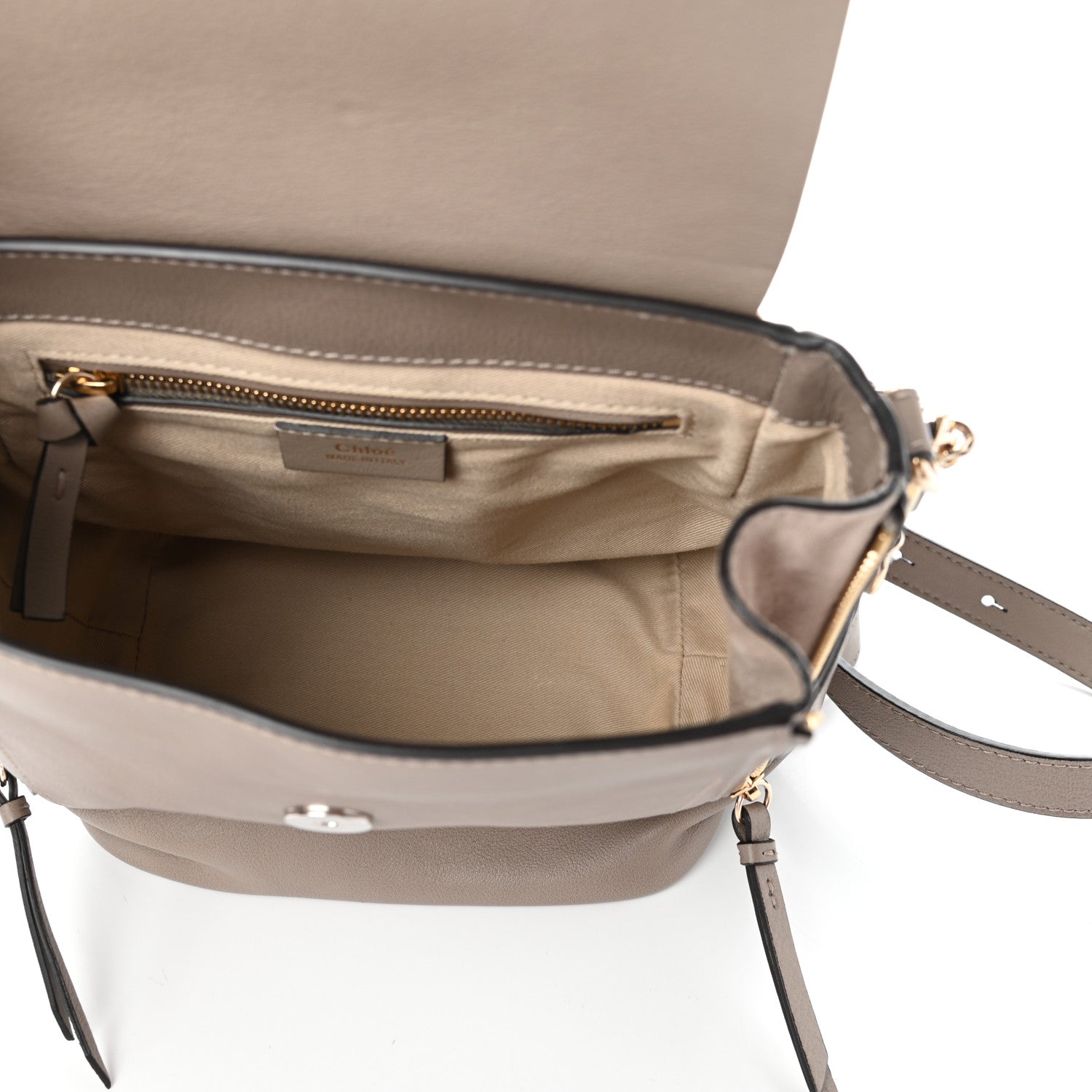Chloe Suede Calfskin Small Faye Backpack Motty Grey 5 of 9